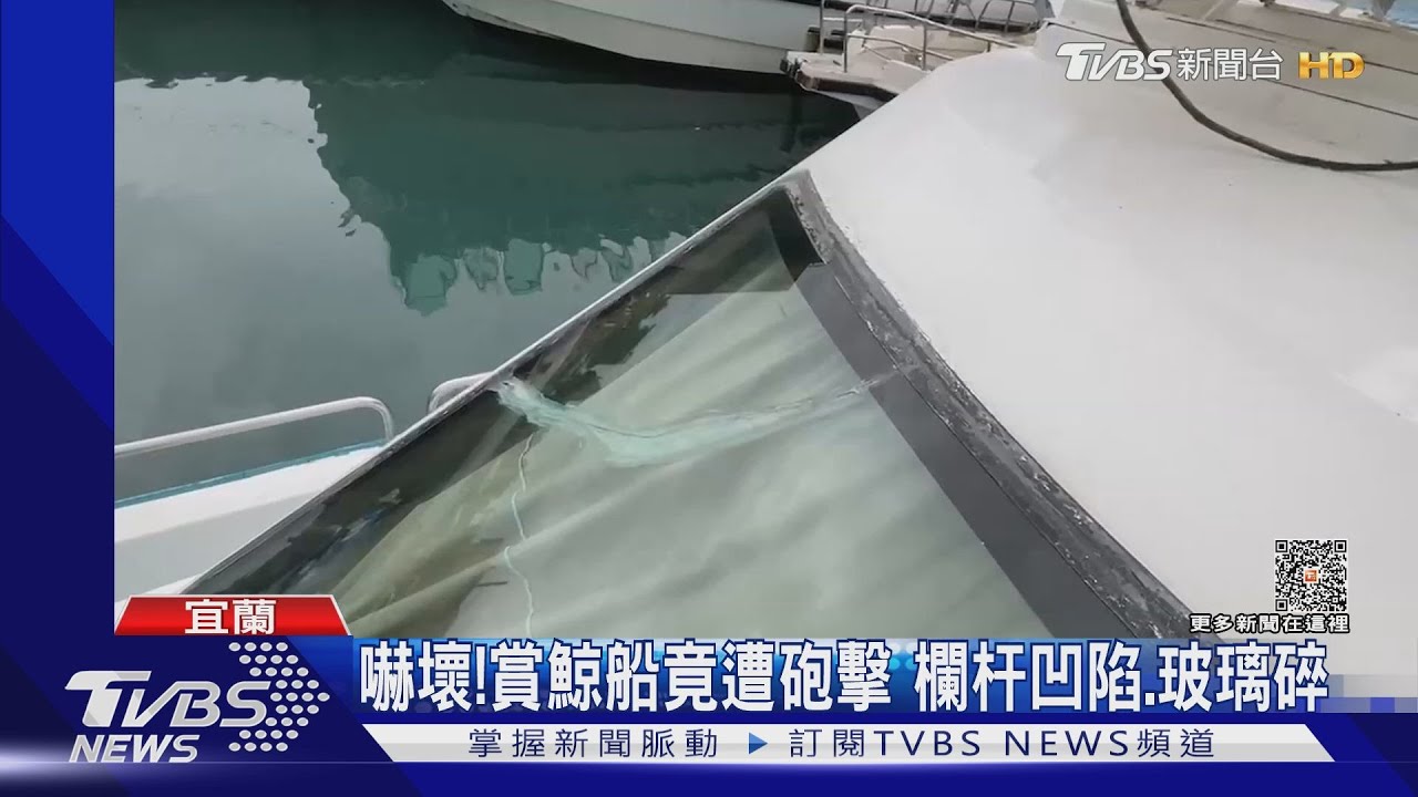 嚇壞!賞鯨船竟遭砲擊 欄杆凹陷、玻璃碎