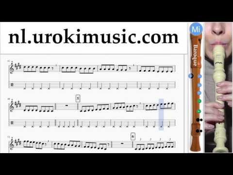 Blokfluit B. Leren Spelen OneRepublic - Counting Stars Blokfluitles Deel#1 Studie Klasse