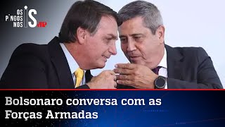 Bolsonaro se reúne com Braga Netto e chefes das Forças Armadas