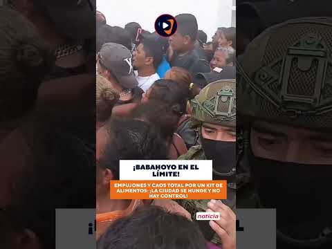 🚨 ¡CAOS EN BABAHOYO! Descontrol por entrega de ayudas en la Gobernación 🌊🆘📦