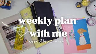 2/23 - 3/1 weekly plan with me | weekly dashboard layout | hobonichi weeks & cousin | weekly set-up