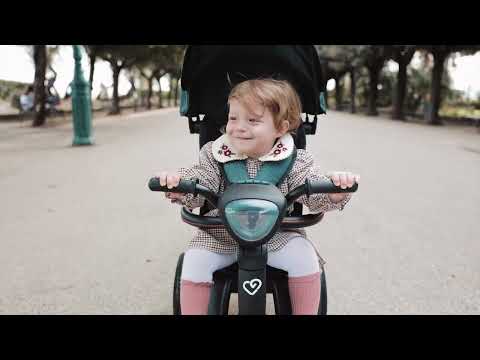 Moov-LX 4-in-1 Evolutionary Tricycle GioJoy by Giodicart - Black Frame and Black Upholstery