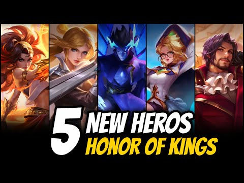 5 NEW HEROS IN HONOR OF KINGS CN | Florentino, Annete, Lorion | AoV x HoK