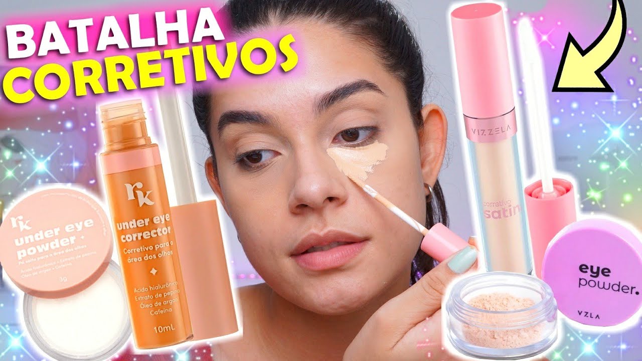 CORRETIVO SATIN Vizzela x CORRETIVO UNDER EYE Ruby Kisses - Qual o melhor