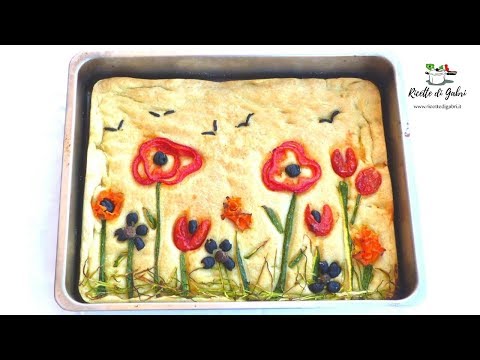 FOCACCIA PRIMAVERA Da buffet o picnic pasquetta EASY FOCACCIA RECIPE - RICETTE DI GABRI