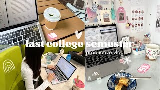 last university semester | nus vlog *lots of studying 📑