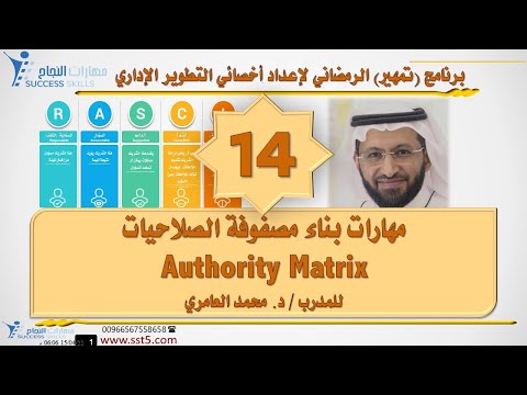مهارات بناء مصفوفة الصلاحيات Authority Matrix مع د. محمد العامري