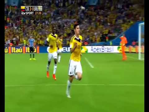 JAMES RODRIGUEZ - Amazing long range goal vs. Uruguay