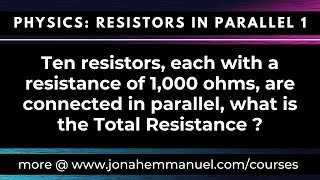 Resistors in Parallel 1: How to Calculate the Total Resistance of Resistors Connected in Parallel.