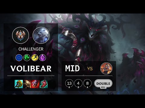 Volibear Mid vs Qiyana - EUW Challenger Patch 11.12