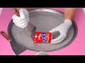 ASMR Fanta Strawberry Ice Cream Rolls How To Make Fanta To Strawberry Ice Cream