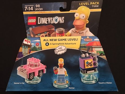 The Simpsons Level Pack Lego Dimensions Unboxing & Building