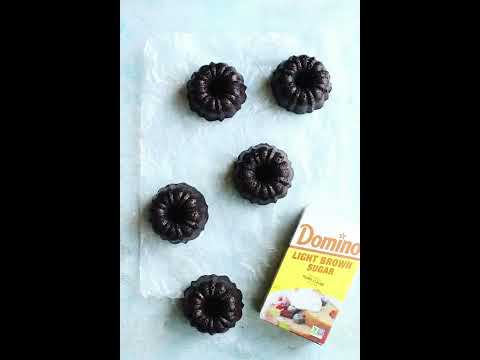 Mini Dark Chocolate Espresso Bundt Cakes with Moments of Sugar | Domino® Sugar