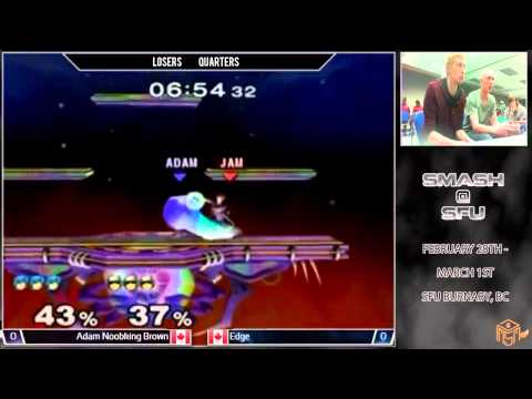 Smash @ SFU - Noobking (Falcon) vs. Edge Luca (Marth) - Losers Quarters - Melee
