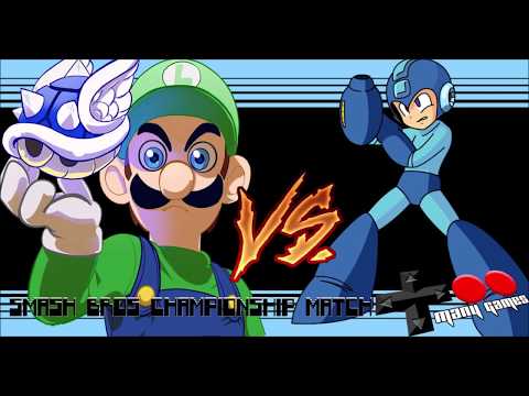 Mega Man (Mathias Thrasher)  VS Luigi (Trent Farrell)  Smash Bros Championship Match TooManyGames