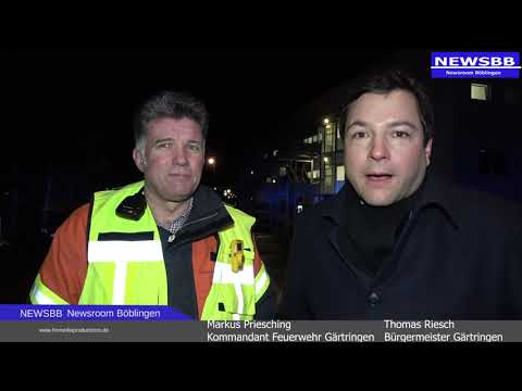 Übung der Feuerwehr Gärtringen am 17.12.2018
