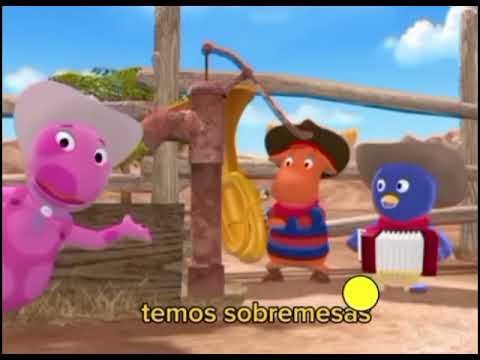 Os Backyardigans do episódio uma banda diferente música cavalinhos vamos lá todos vão se alimentar