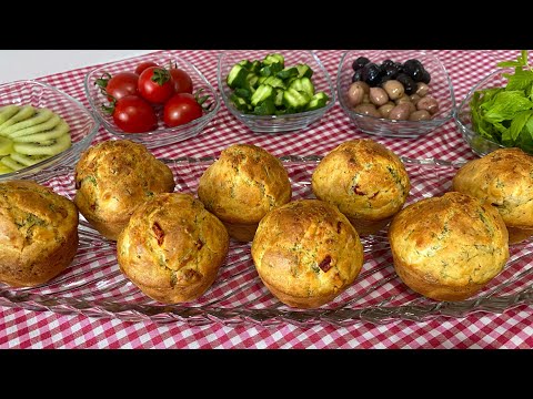 EASY BREAKFAST CHEESE MUFFIN RECIPE - Çiçek's recipes