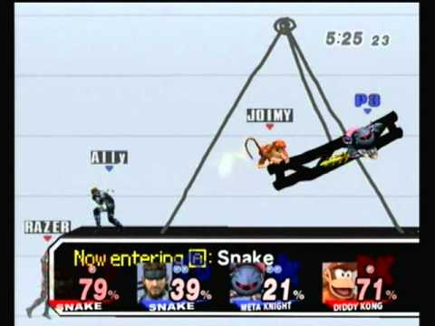 WHOBO 3: Ally (Snake) & Dojo (Meta Knight) vs. Razer (Snake) & Gnes (Diddy Kong) GF - SSBB