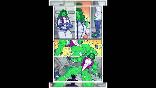Female Muscle Cartoon Comic She-Hulk over growth