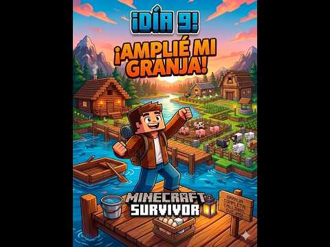 ¡UNÍ DOS ISLAS Y ARMÉ MI MEGA GRANJA! 🏝️🌉 | Minecraft Survivor Día 9