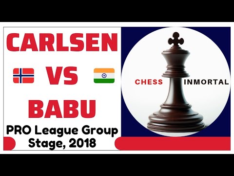 Magnus Carlsen vs Lalith Babu. Pro League Group Stage 2018.