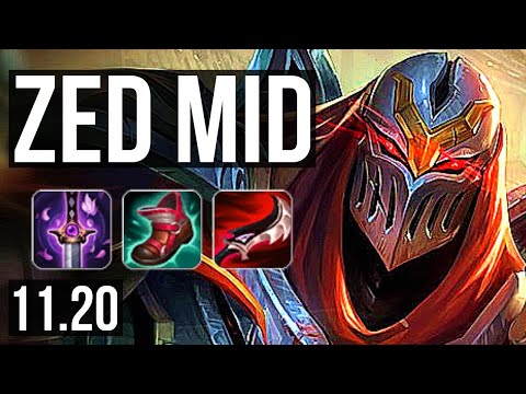 ZED vs CORKI (MID) | 16/0/3, Legendary, 6 solo kills, 400+ games, 900K mastery | BR Master | v11.20