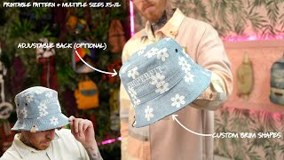 DIY Bucket Hat STEP BY STEP INSTRUCTIONS + Printable PDF Pattern (EASY TO FOLLOW PROJECT)
