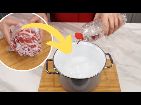 Add 2 ingredients to water. Defrost meat in 5 minutes!