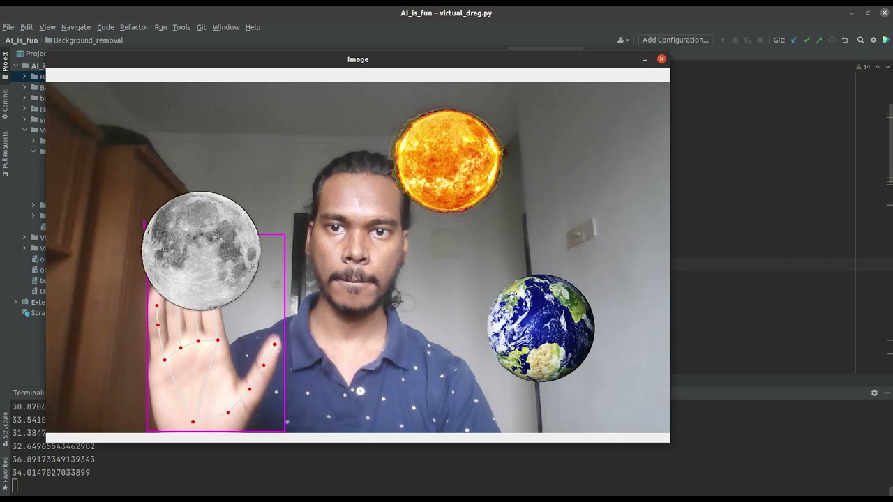 Virtual Image Drag | Mediapipe Hand Detection | Python