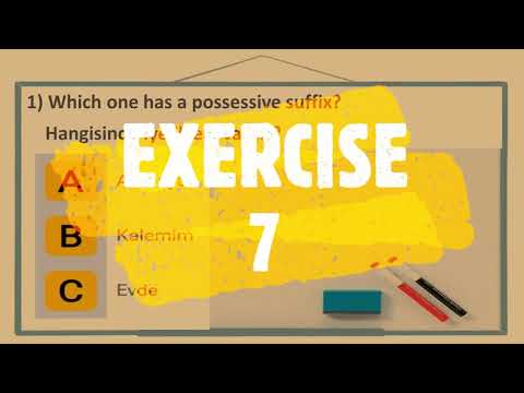 Turkish A1 Exercises 7 -  Possessive Adjectives Test