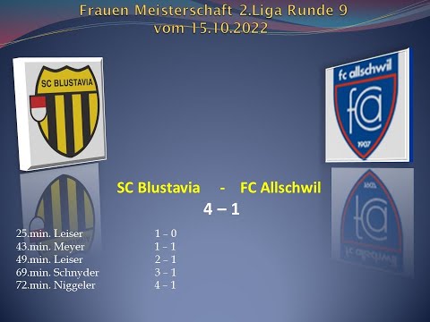 Frauen Meisterschaft 2.Liga SC Blustavia - FC Allschwil