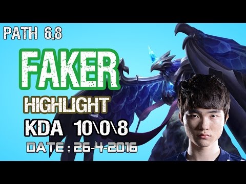 Faker - anivia highlight /  주요 위조자- mid lane ,path 6.8 (26-4-2016)