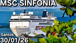 MSC SINFONIA cruzeiro  30/01/26 navio santos  #ilhagrande #buzios   drone  @cruzeiros2025  #cruise