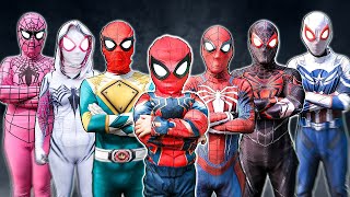 What If ALL COLOR SPIDER-MAN In 1 House? Hey Spider-Man, Go to battle with MONSTER in Haunted House