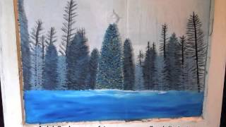 preview picture of video 'Reverse Glass Painting - Christmas Tree'