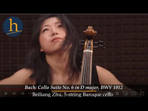 Bach: Cello Suite No. 6 in D major, BWV 1012 | Beiliang Zhu, 5-string Baroque cello