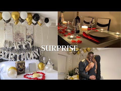 SURPRISING MY HUSBAND FOR HIS BIRTHDAY | ROMANTIC DINNER