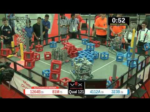 2015 VRC Math Q121 - 1264B 81M vs 4112A 323B - 55 to 53 - VEX Worlds 2015 - Math Division