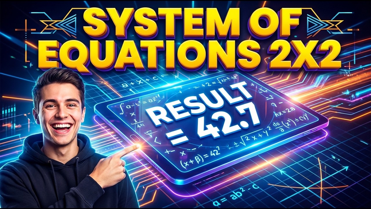 System Of Equations 2x2 Interactive Calculator