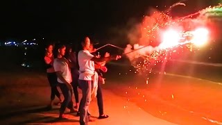 KIDS PLAYING WITH FIREWORKS!! | Sihanoukville, Cambodia