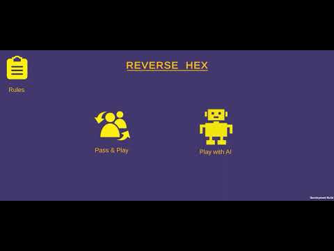 Reverse Hex board game with AI
