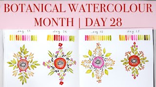 🎉🎉 BOTANICAL Watercolour Month Day 28 | Step by Step Tutorial JUL 2024