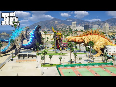 Godzilla, Heisei Godzilla vs Shin Godzilla Second Form, Battra Larva ( GTA V Mods )