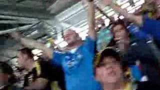 Cardiff City fans singing at wembley