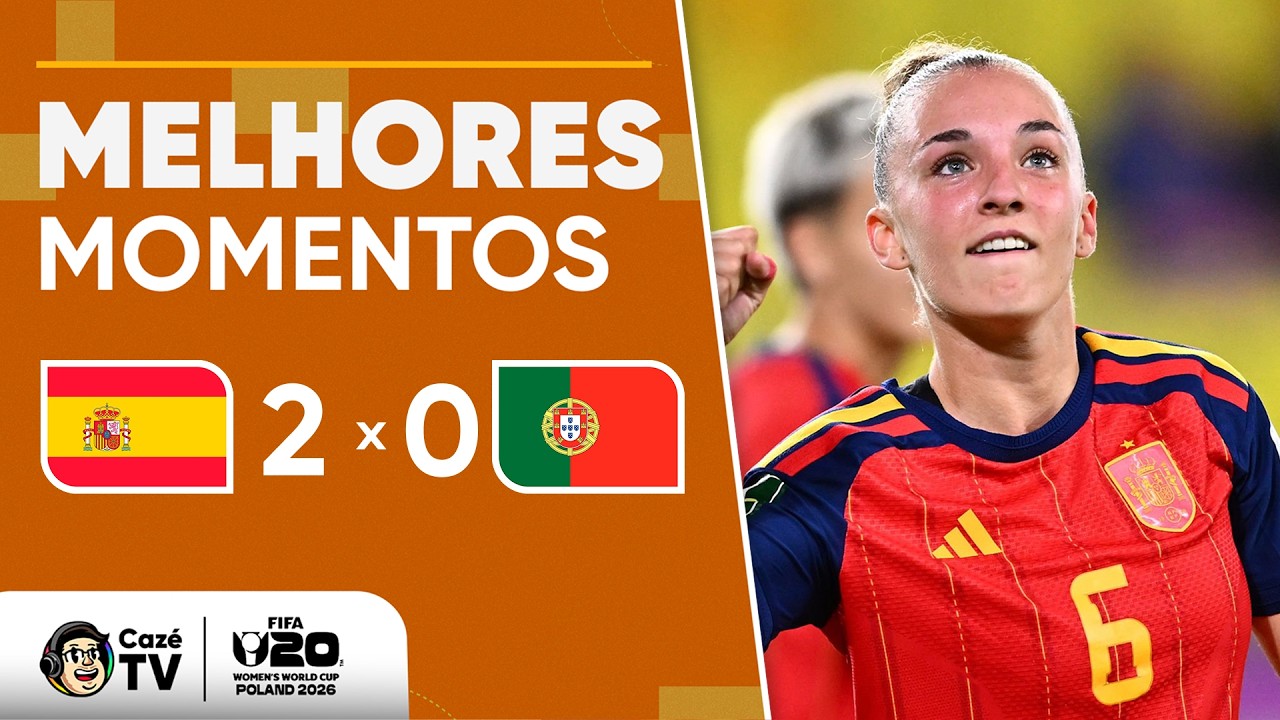 MELHORES MOMENTOS: ESPANHA 2 X 0 PORTUGAL | COPA DO MUNDO FEMININA SUB-20 FIFA 2026 | OITAVAS