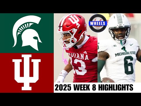 #3 Indiana vs Michigan State Highlights | Week 8 | 2025 College Football Highlights