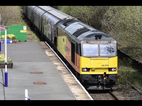 GBRf Class 60 & 66 No's. 60076 TnT 66725 on 6M51 Doncaster DD - Liverpool B.T @ Denton - 17.04.22 HD