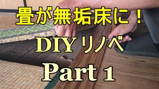 [DIY] 和室を無垢フローリングにDIY part1｜畳撤去から根太組みまで徹底解説