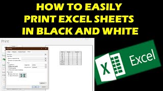 Print Excel sheets in black and white